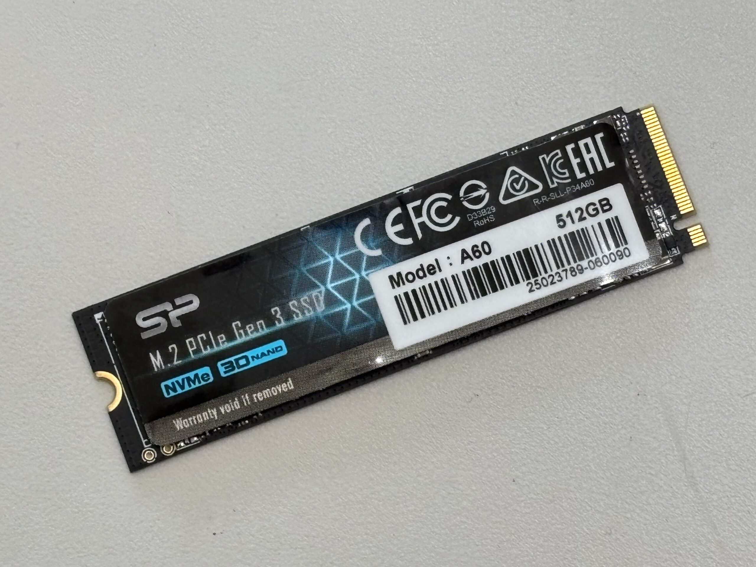 M.2 NVMe SSD【Silicon Power A60 512GB】データ復旧（法人ユーザーM様